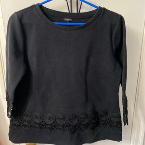 Talbots T-shirt black with little sparkly size M petite